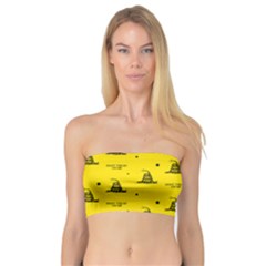 Gadsden Flag Don t Tread On Me Yellow And Black Pattern With American Stars Bandeau Top by snek