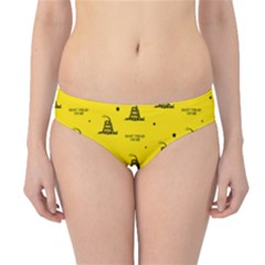 Gadsden Flag Don t Tread On Me Yellow And Black Pattern With American Stars Hipster Bikini Bottoms by snek