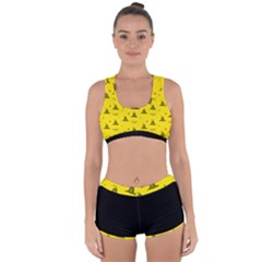 Gadsden Flag Don t Tread On Me Yellow And Black Pattern With American Stars Racerback Boyleg Bikini Set by snek