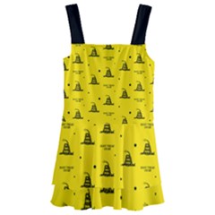 Gadsden Flag Don t Tread On Me Yellow And Black Pattern With American Stars Kids  Layered Skirt Swimsuit by snek