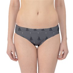 Gadsden Flag Don t Tread On Me Black And Gray Snake And Metal Gothic Crosses Hipster Bikini Bottoms by snek