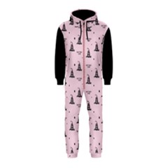 Gadsden Flag Standard Color Pink Gadsden Flag Pattern3 Stars K Gadsden Flag Pattern3 Black Background Hooded Jumpsuit (kids) by snek