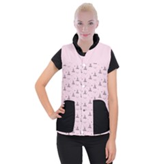 Gadsden Flag Standard Color Pink Gadsden Flag Pattern3 Stars K Gadsden Flag Pattern3 Black Background Women s Button Up Vest by snek