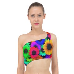 Colorful Sunflowers                                                  Spliced Up Bikini Top by LalyLauraFLM
