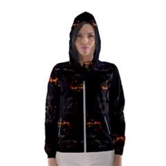 Abstract Animated Ornament Background Fractal Art Women s Hooded Windbreaker