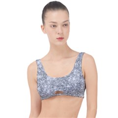 Silver And White Glitters Metallic Finish Party Texture Background Imitation The Little Details Bikini Top by genx