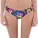 Cassette Many Record Graphics Reversible Hipster Bikini Bottoms View1