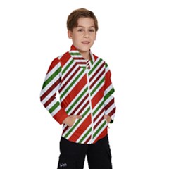 Christmas Color Stripes Kids  Windbreaker