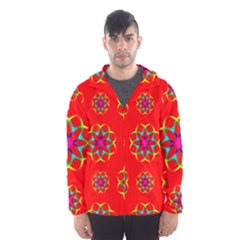 Geometric Design Decor Decorative Repeating Pattern Seamless Men s Hooded Windbreaker