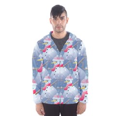 Christmas Snowman Men s Hooded Windbreaker