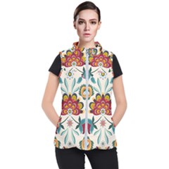Baatik Print  Women s Puffer Vest by designsbymallika