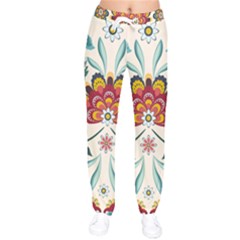 Baatik Print  Women Velvet Drawstring Pants by designsbymallika