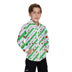 Christmas Paper Stars Pattern Texture Background Colorful Colors Seamless Copy Kids  Windbreaker