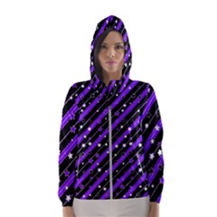 Christmas Paper Star Texture Women s Hooded Windbreaker