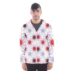 Pearl Pattern Floral Design Art Digital Seamless Men s Hooded Windbreaker