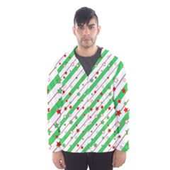 Christmas Paper Stars Pattern Texture Background Colorful Colors Seamless Men s Hooded Windbreaker