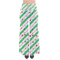 Christmas Paper Stars Pattern Texture Background Colorful Colors Seamless So Vintage Palazzo Pants