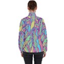 Feathers Pattern Women s High Neck Windbreaker View2