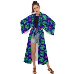 Seamless Pattern Pattern Purple Stars Maxi Kimono by Vaneshart