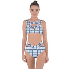 Pattern Design Art Scrapbooking Geometric Cubes Bandaged Up Bikini Set 