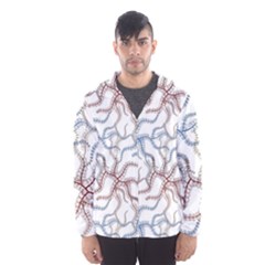 Pearl Pattern Floral Design Art Digital Seamless Men s Hooded Windbreaker