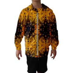 Pattern Wallpaper Background Yellow Amber Black Kids  Hooded Windbreaker