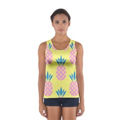 Summer Pineapple Seamless Pattern Sport Tank Top  by Sobalvarro