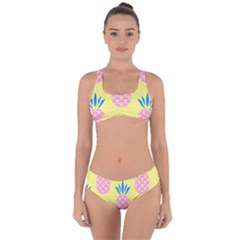 Summer Pineapple Seamless Pattern Criss Cross Bikini Set by Sobalvarro