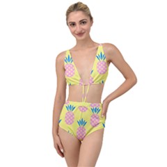 Summer Pineapple Seamless Pattern Tied Up Two Piece Swimsuit by Sobalvarro