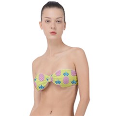 Summer Pineapple Seamless Pattern Classic Bandeau Bikini Top  by Sobalvarro