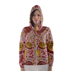 Thanksgiving Pattern Women s Hooded Windbreaker by Sobalvarro