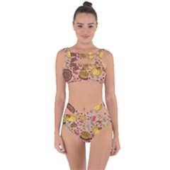 Thanksgiving Pattern Bandaged Up Bikini Set  by Sobalvarro