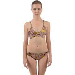 Thanksgiving Pattern Wrap Around Bikini Set by Sobalvarro