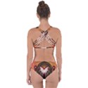 Awesome Dark Heart With Skulls Criss Cross Bikini Set View2