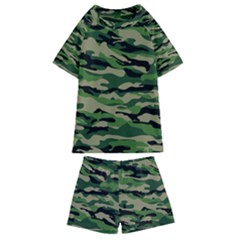 Camouflage Kids  Swim Tee And Shorts Set by designsbymallika