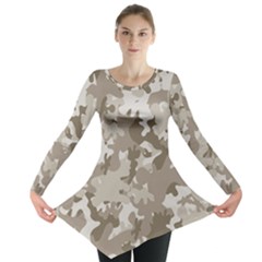 Tan Army Camouflage Long Sleeve Tunic  by mccallacoulture