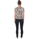 Tan Army Camouflage Short Sleeve Sports Top  View2