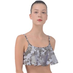 Tan Army Camouflage Frill Bikini Top by mccallacoulture