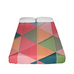 Background Geometric Triangle Fitted Sheet (full/ Double Size) by Sapixe