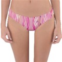 pink leaf pattern Reversible Hipster Bikini Bottoms View1