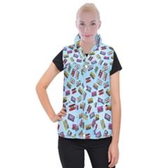 Retro Look Women s Button Up Vest by designsbymallika