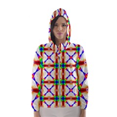 Rainbow Pattern Women s Hooded Windbreaker