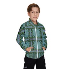 Rainforest Vines And Fantasy Flowers Kids  Windbreaker by pepitasart