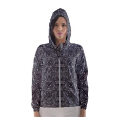 Modern Fancy Nature Collage Pattern Women s Hooded Windbreaker by dflcprintsclothing