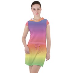 Rainbow Shades Drawstring Hooded Dress by designsbymallika