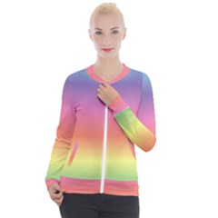 Rainbow Shades Casual Zip Up Jacket by designsbymallika