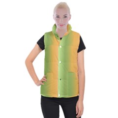 Green Orange Shades Women s Button Up Vest by designsbymallika
