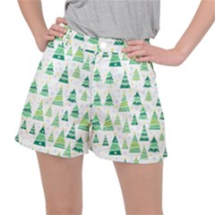 Christmas Tree Pattern Ripstop Shorts by designsbymallika