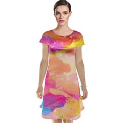 Colourful Shades Cap Sleeve Nightdress by designsbymallika