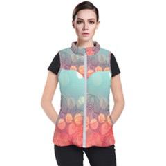 Mandala Pattern Women s Puffer Vest by designsbymallika